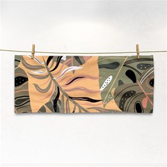 Leaves Monstera Picture Print Pattern Hand Towel by Ravend