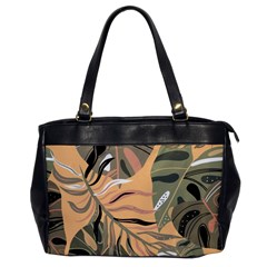 Leaves Monstera Picture Print Pattern Oversize Office Handbag by Ravend