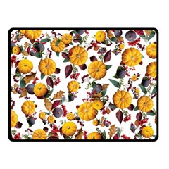 Pumpkin Fruit Flower Pattern Fleece Blanket (small) by Ravend