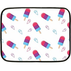 Ice Cream Popsicles Wallpaper Double Sided Fleece Blanket (mini)  by Ravend