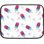 Ice Cream Popsicles Wallpaper Double Sided Fleece Blanket (Mini)  35 x27  Blanket Front