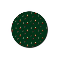 Christmas Background Rubber Coaster (round) by danenraven