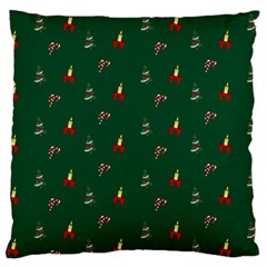 Christmas Background Large Flano Cushion Case (one Side) by danenraven