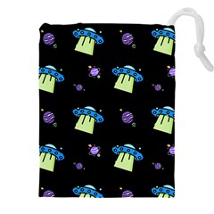 Illustration Cosmos Cosmo Rocket Spaceship Ufo Drawstring Pouch (4xl) by danenraven