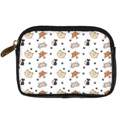 Cute Cat Kitten Animal Design Pattern Digital Camera Leather Case by danenraven