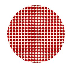 Red Pattern Seamless Texture Background Mini Round Pill Box by artworkshop