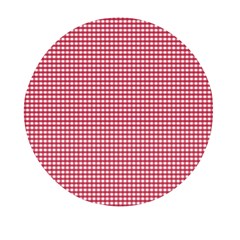 Red Gingham Check Mini Round Pill Box (pack Of 3) by artworkshop