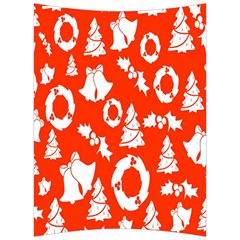 Orange  Card Christmas December Back Support Cushion by artworkshop