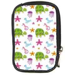 Turtle Animal Sea Life Compact Camera Leather Case by danenraven