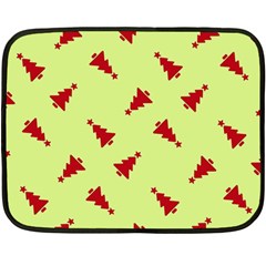 Red Christmas Tree Green Double Sided Fleece Blanket (mini)  by TetiBright