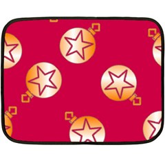 Orange Ornaments With Stars Pink Double Sided Fleece Blanket (mini)  by TetiBright