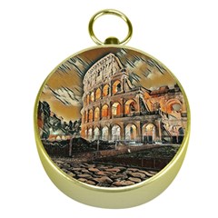 Colosseo Italy Gold Compasses by ConteMonfrey