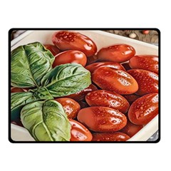 Fresh Tomatoes - Italian Cuisine Fleece Blanket (small) by ConteMonfrey