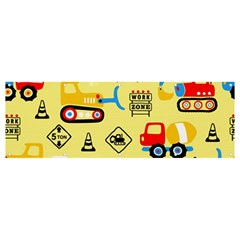 Seamless Pattern Vector Industrial Vehicle Cartoon Banner And Sign 12  X 4  by Jancukart