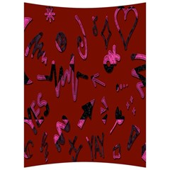 Doodles Maroon Back Support Cushion by nateshop