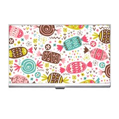 Candy Background Cartoon Business Card Holder by Jancukart