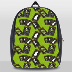 Cats And Skulls - Modern Halloween  School Bag (xl) by ConteMonfrey