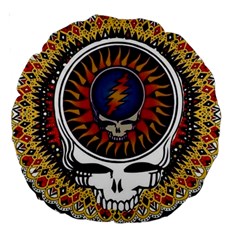 Grateful Dead Large 18  Premium Round Cushions by Jancukart