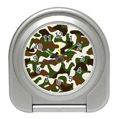 Camouflage Print Pattern Travel Alarm Clock by Ravend