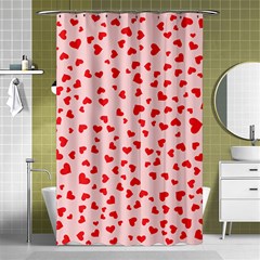 Hearts Valentine Heart Pattern Shower Curtain 48  X 72  (small)  by Ravend