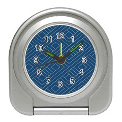 Abstract Geometry Pattern Travel Alarm Clock by Ravend