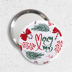 Merry Xmas Seamless Christmas Pattern 2 25  Handbag Mirrors by danenraven