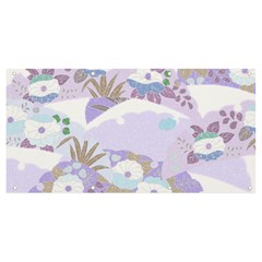 Purple Japanese Pattern Texture Violet Textile Banner And Sign 8  X 4  by danenraven