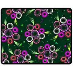 Floral Pattern Non Seamless Flower Fleece Blanket (medium)  by Wegoenart