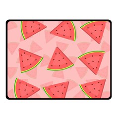 Background Watermelon Pattern Fruit Fleece Blanket (small) by Wegoenart