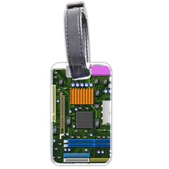 Illustration Motherboard Pc Computer Luggage Tag (two Sides) by danenraven