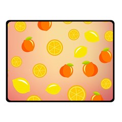 Fruits-gradient,orange Fleece Blanket (small) by nateshop