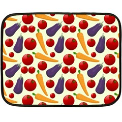 Vegetable Food Illustration Patterntexture Fleece Blanket (mini) by Wegoenart