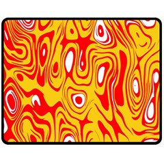 Red-yellow Fleece Blanket (medium)  by nateshop