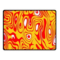 Red-yellow Fleece Blanket (small) by nateshop