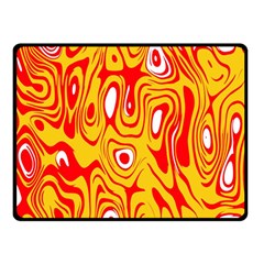 Red-yellow Double Sided Fleece Blanket (small)  by nateshop