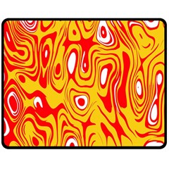 Red-yellow Double Sided Fleece Blanket (medium)  by nateshop