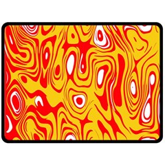 Red-yellow Double Sided Fleece Blanket (large)  by nateshop