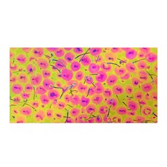 Cherries Fruit Food Neon Texture Fluorescent Satin Wrap 35  X 70  by Wegoenart