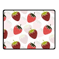 Strawberry Fruit Pattern Background Fleece Blanket (small) by Wegoenart