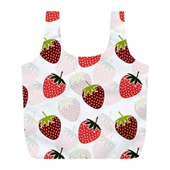 Strawberry Fruit Pattern Background Full Print Recycle Bag (l) by Wegoenart