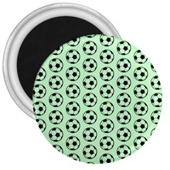 Pattern Ball Soccer Background 3  Magnets by Wegoenart