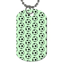 Pattern Ball Soccer Background Dog Tag (one Side) by Wegoenart