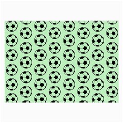 Pattern Ball Soccer Background Large Glasses Cloth by Wegoenart