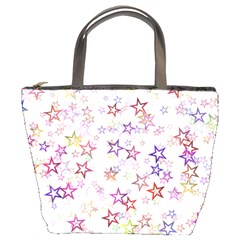 Christmasstars-004 Bucket Bag by nateshop