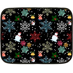 Christmas Thanksgiving Pattern Double Sided Fleece Blanket (mini)  by Ravend