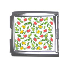 Fruit Fruits Food Illustration Background Pattern Mega Link Italian Charm (18mm) by Ravend