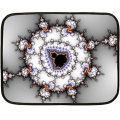 Mandelbrot Fractal Background Template Circle Fleece Blanket (mini) by danenraven