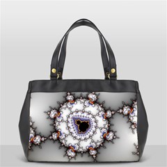 Mandelbrot Fractal Background Template Circle Oversize Office Handbag (2 Sides) by danenraven