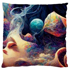 Quantum Physics Dreaming Lucid Large Flano Cushion Case (two Sides) by Ravend