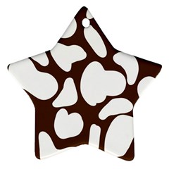 Brown White Cow Star Ornament (two Sides) by ConteMonfrey